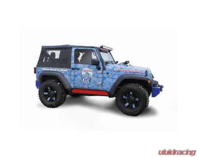 Steinjager Rock Sliders Wrangler JK 2007-2018 2 Door Phantom Inserts Red Baron - J0044869