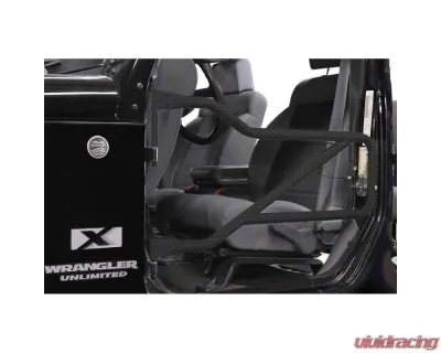 Steinjager Doors, Tubular Wrangler JK 2007-2018 Texturized Black Front Doors - J0041015