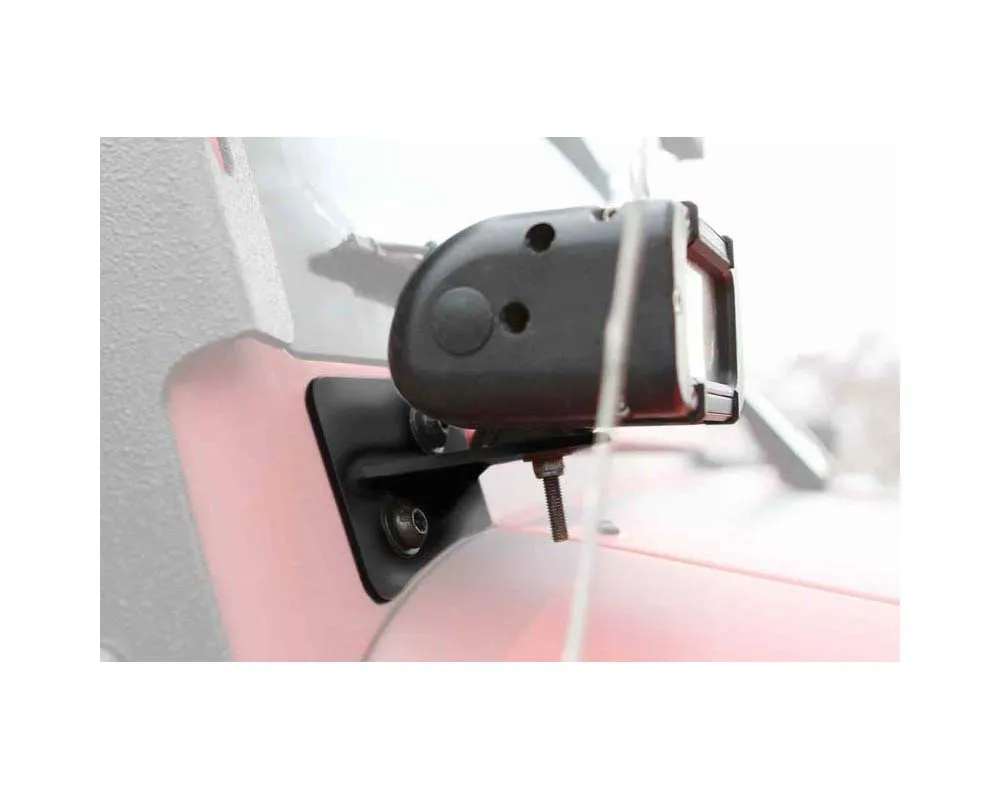 Steinjager Powder Coated Black Lower Windshield Light Mount Jeep Wrangler JK 2007-2015 - J0040929