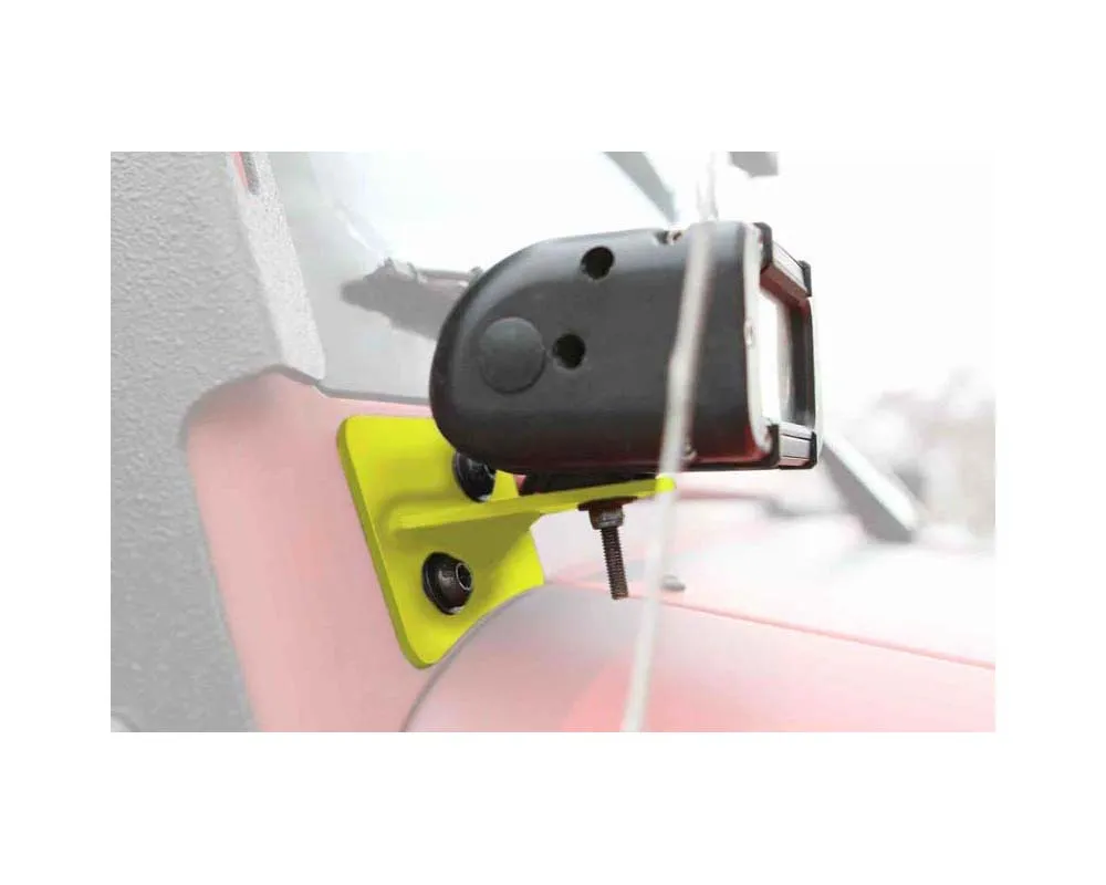 Steinjager LED Lights and Brackets Wrangler JK 2007-2018 Lower Windshield Mount Brackets Only Lemon Peel - J0041566