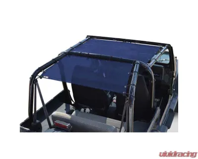 Steinjager Tops, Fabric Teddy Wrangler YJ 1987-1995 Solar Screen Blue Rear Seats Only - J0045508