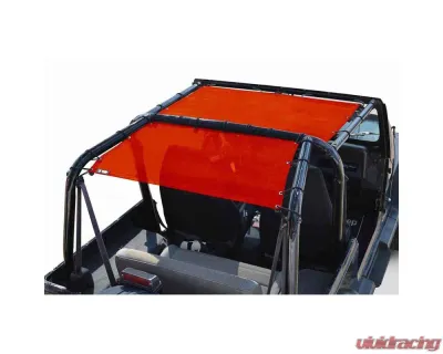 Steinjager Tops, Fabric Teddy Wrangler YJ 1987-1995 Solar Screen Red Rear Seats Only - J0045513