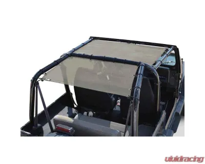 Steinjager Tops, Fabric Teddy Wrangler YJ 1987-1995 Solar Screen Tan Front Seats Only - J0045483