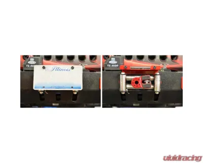 Steinjager License Plate Relocation Kit Wrangler JK 2007-2018 Black - J0045832