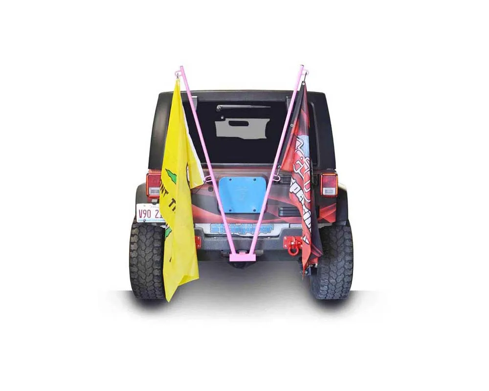 Steinjager J0045902 Flag Holder Gray Hammertone for Jeep