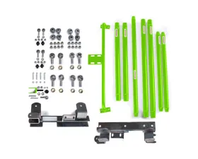 Steinjager Chrome Moly Tubing Long Arm Travel Kit (Neon Green) Jeep Wrangler TJ AT 1997-2002
