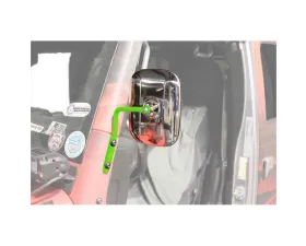 Steinjager Mirror Wrangler JK 2007-2018 A Pillar Mounted Neon Green