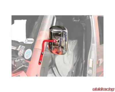 Steinjager Mirror Wrangler JK 2007-2018 A Pillar Mounted Red Baron - J0044988