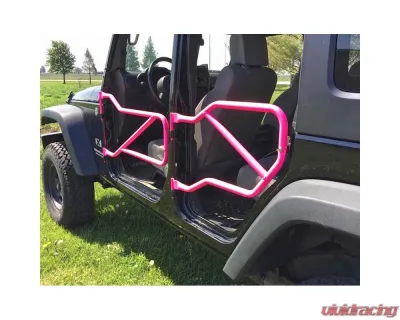 Steinjager Doors, Tubular Wrangler JK 2007-2018 Hot Pink Front and Rear Doors - J0046493