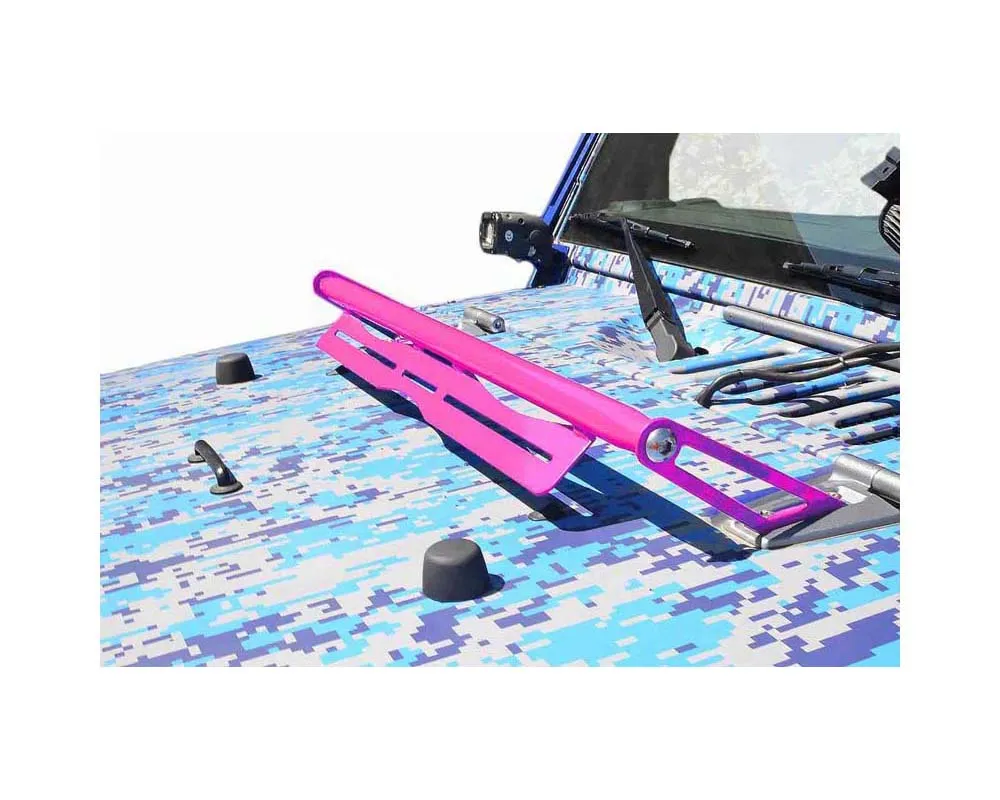 Steinjager LED Lights and Brackets Wrangler JK 2007-2018 Hood Hinge Mount Brackets Only Hot Pink - J0046511