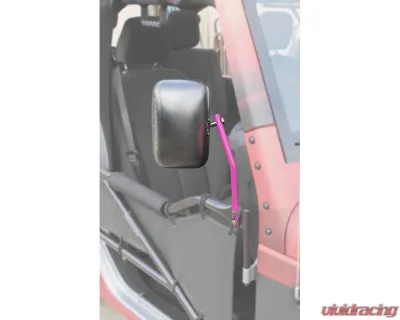 Steinjager Mirror Kit, Tube Doors Wrangler JK 2007-2018 Hot Pink - J0046529