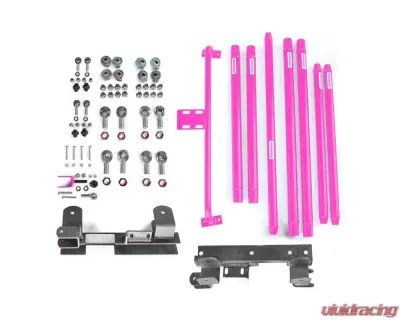 Steinjager Chrome Moly Tubing Long Arm Travel Kit (Hot Pink) Jeep Wrangler TJ AT 1997-2002 - J0046865