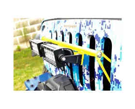 Steinjager LED Lights and Brackets Wrangler JK 2007-2018 External Grill Mount Brackets and Lights Neon Yellow
