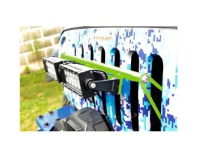Steinjager LED Lights and Brackets Wrangler JK 2007-2018 External Grill Mount Brackets and Lights Gecko Green