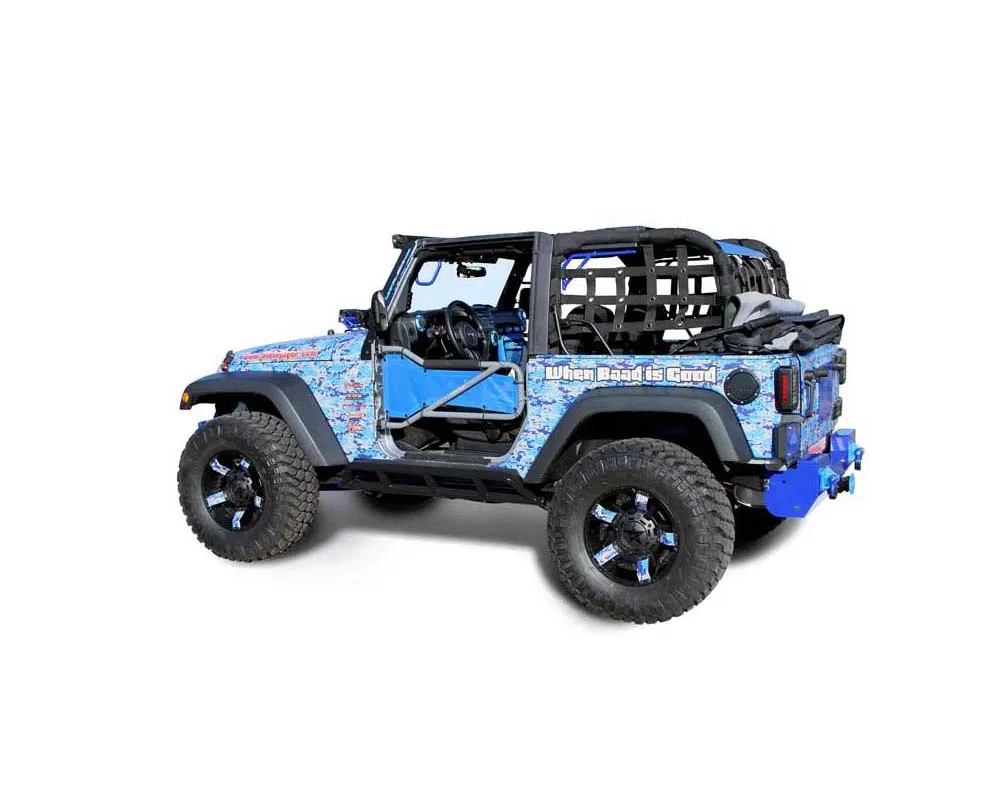 Steinjager Rock Sliders Wrangler JK 2007-2018 2 Door Bare Knuckles Style Bare - J0046840