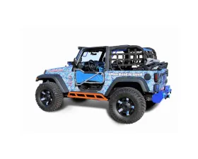 Steinjager Rock Sliders Wrangler JK 2007-2018 2 Door Bare Knuckles Style Fluorescent Orange