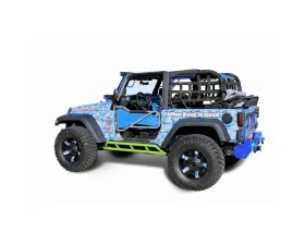 Steinjager Rock Sliders Wrangler JK 2007-2018 2 Door Bare Knuckles Style Gecko Green