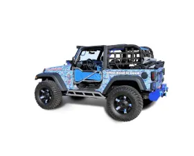 Steinjager Rock Sliders Wrangler JK 2007-2018 2 Door Bare Knuckles Style Gray Hammertone