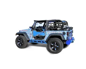 Steinjager Rock Sliders Wrangler JK 2007-2018 2 Door Bare Knuckles Style Playboy Blue