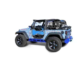 Steinjager Rock Sliders Wrangler JK 2007-2018 2 Door Bare Knuckles Style Southwest Blue