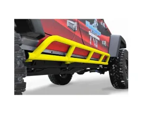 Steinjager Rock Sliders Wrangler JK 2007-2018 4 Door Bare Knuckles Style Neon Yellow