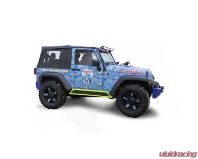 Steinjager Rock Sliders Wrangler JK 2007-2018 2 Door Insert Style Gecko Green - J0046404