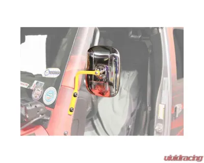 Steinjager Mirror Wrangler JK 2007-2018 A Pillar Mounted Neon Yellow - J0046733