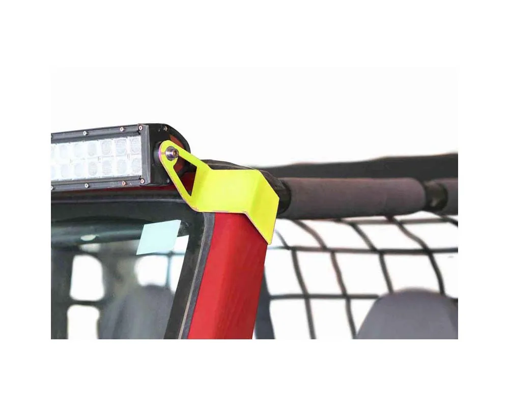 Steinjager LED Lights and Brackets Wrangler TJ 1997-2006 A-Pillar Mount Brackets and Lights Neon Yellow - J0046515