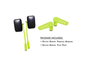 Steinjager Mirror and Foot Peg Kit Wrangler JK 2007-2018 Gecko Green