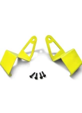 Steinjager LED Lights and Brackets Wrangler TJ 1997-2006 A-Pillar Mount Brackets Only Neon Yellow                                     - J0046809 - Image 2