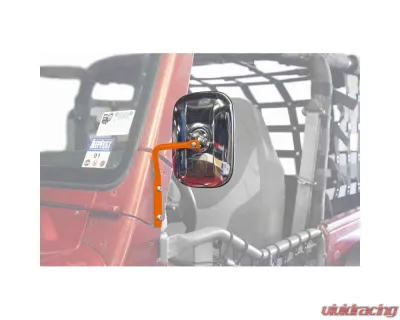 Steinjager Mirror Wrangler TJ 1997-2006 A Pillar Mounted Fluorescent Orange - J0047282