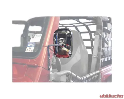 Steinjager Mirror Wrangler TJ 1997-2006 A Pillar Mounted Gray Hammertone - J0047292