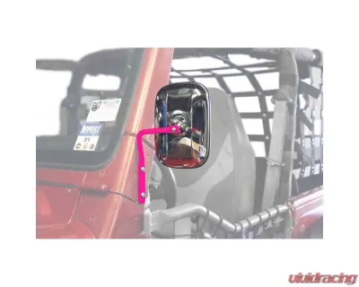 Steinjager Mirror Wrangler TJ 1997-2006 A Pillar Mounted Hot Pink - J0047297