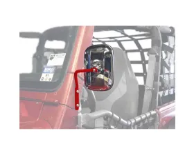Steinjager Mirror Wrangler TJ 1997-2006 A Pillar Mounted Red Baron