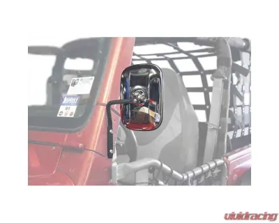 Steinjager Mirror Wrangler TJ 1997-2006 A Pillar Mounted Texturized Black - J0047291