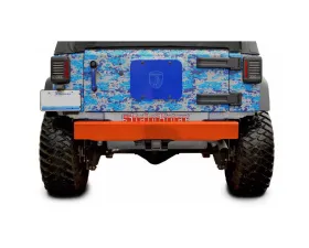 Steinjager Bumper, Rear Wrangler JK 2007-2018 Cap Style Fluorescent Orange