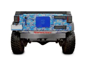 Steinjager Bumper, Rear Wrangler JK 2007-2018 Cap Style Gray Hammertone
