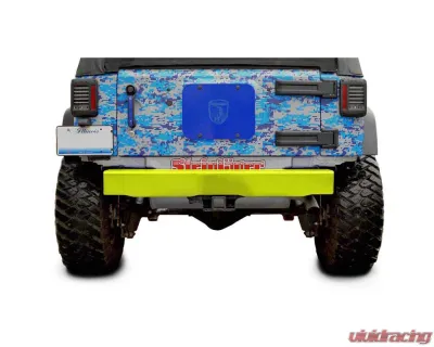 Steinjager Bumper, Rear Wrangler JK 2007-2018 Cap Style Neon Yellow - J0047874