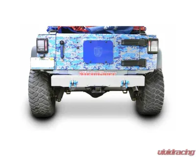 Steinjager Bumper, Rear Wrangler JK 2007-2018 Cap Style with D-Ring Mounts Cloud White - J0048150