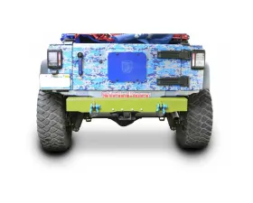 Steinjager Bumper, Rear Wrangler JK 2007-2018 Cap Style with D-Ring Mounts Gecko Green
