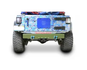 Steinjager Bumper, Rear Wrangler JK 2007-2018 Cap Style with D-Ring Mounts Locas Green