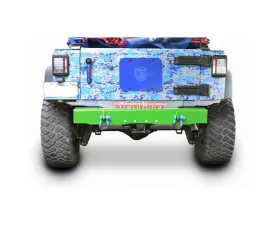Steinjager Bumper, Rear Wrangler JK 2007-2018 Cap Style with D-Ring Mounts Neon Green