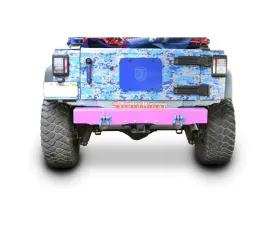 Steinjager Bumper, Rear Wrangler JK 2007-2018 Cap Style with D-Ring Mounts Pinky