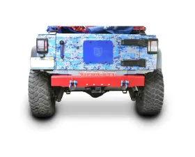 Steinjager Bumper, Rear Wrangler JK 2007-2018 Cap Style with D-Ring Mounts Red Baron