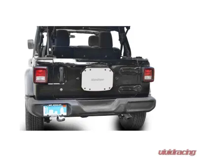 Steinjager Spare Tire Carrier Delete Plate Wrangler JL 2018 to Present Cloud White - J0048223