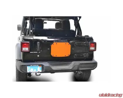 Steinjager Spare Tire Carrier Delete Plate Wrangler JL 2018 to Present Fluorescent Orange - J0048211