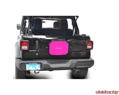 Steinjager Spare Tire Carrier Delete Plate Wrangler JL 2018 to Present Hot Pink - J0048226
