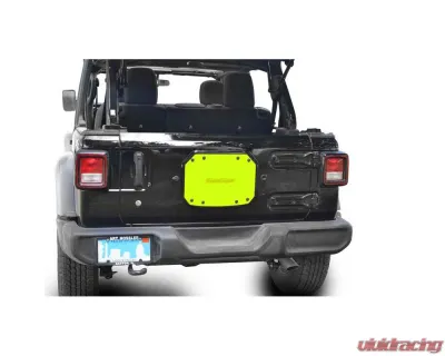 Steinjager Spare Tire Carrier Delete Plate Wrangler JL 2018 to Present Neon Yellow - J0048224