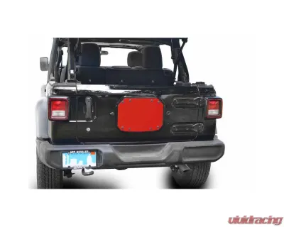 Steinjager Spare Tire Carrier Delete Plate Wrangler JL 2018 to Present Red Baron - J0048212