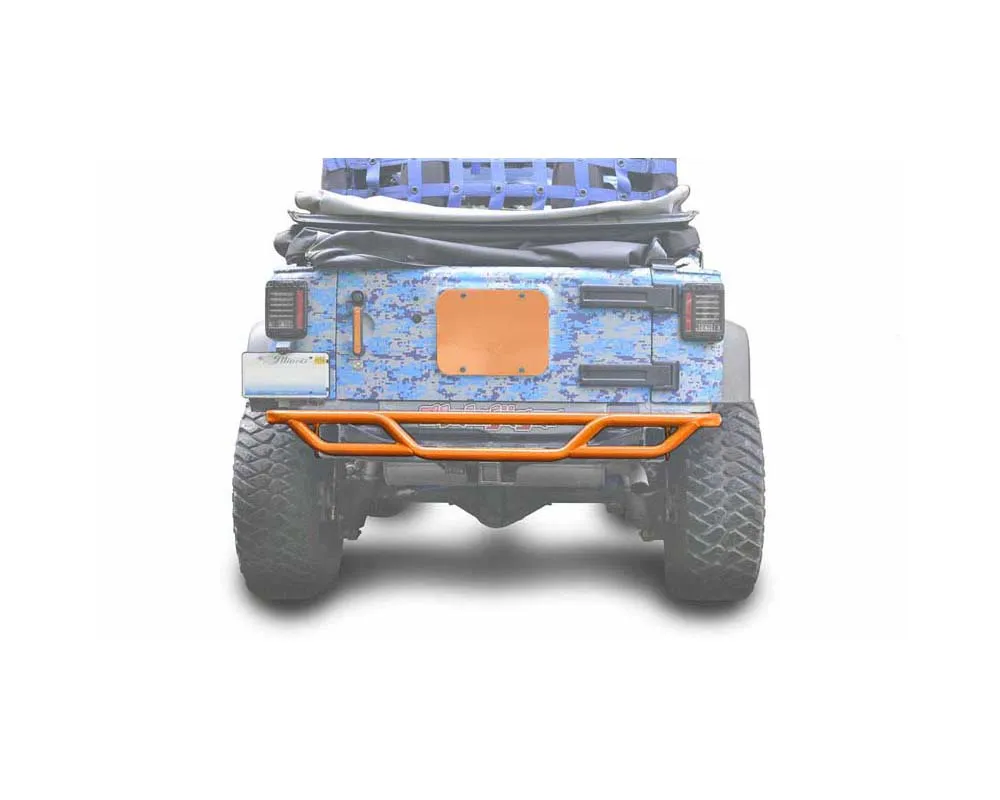 Steinjager Bumpers Wrangler JK 2007-2018 Bumper, Rear, Tube Fluorescent Orange - J0048159